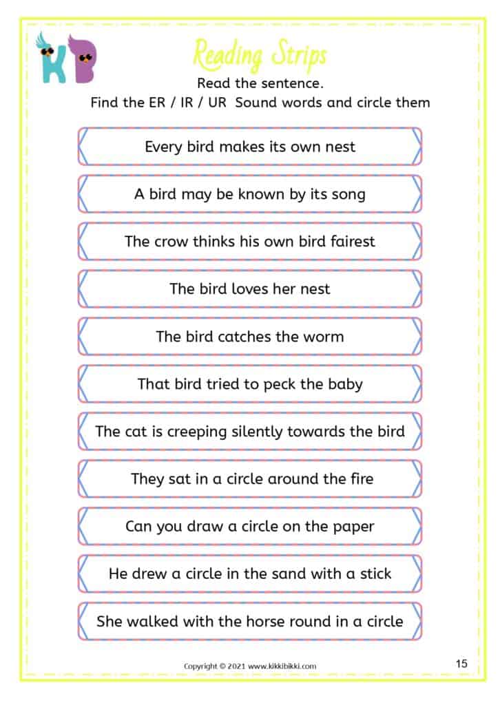 KBEGP10E _ Bossy R _ Fluency in Sound Family-KikkiBikki-free-printable-worksheets