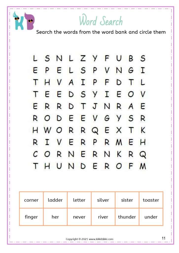 KBEGP10E _ Bossy R _ Fluency in Sound Family-KikkiBikki-free-printable-worksheets