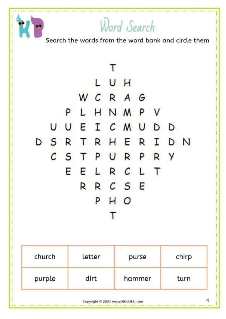 KBEGP10E _ Bossy R _ Fluency in Sound Family-KikkiBikki-free-printable-worksheets