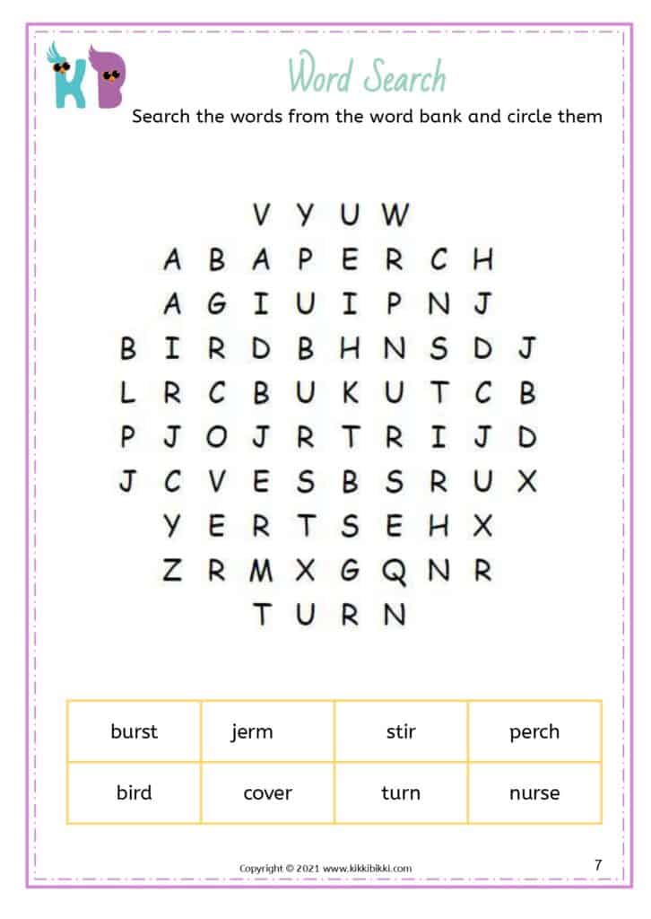 KBEGP10E _ Bossy R _ Fluency in Sound Family-KikkiBikki-free-printable-worksheets