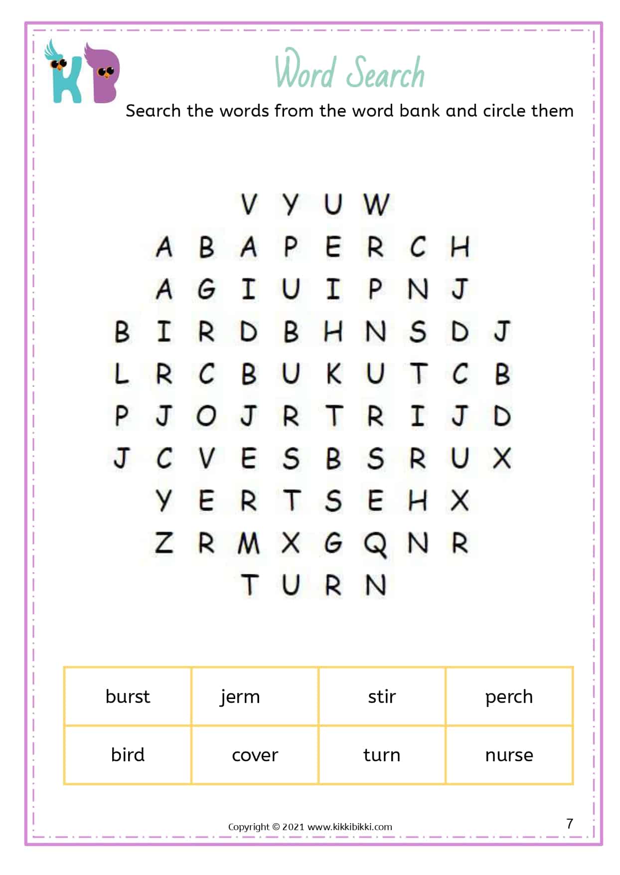 Learn to Spell Bossy R words - Kindergarten Worksheets