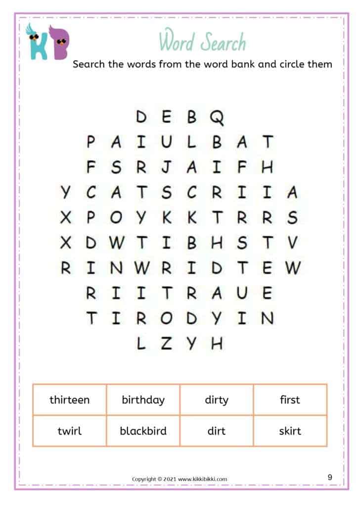 KBEGP10E _ Bossy R _ Fluency in Sound Family-KikkiBikki-free-printable-worksheets