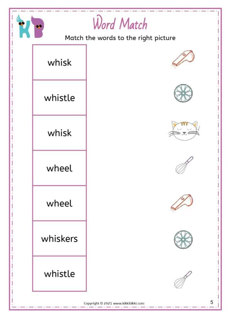 KBEGP11A _ Consonant Digraph _ Introduction to WH Sound-KikkiBikki-free-printable-worksheets