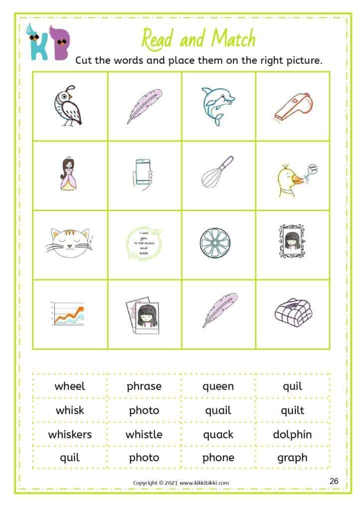 KBEGP11D _ Consonant Digraph _ Consolidation of Sound Family-KikkiBikki-Free-Printable-Worksheets