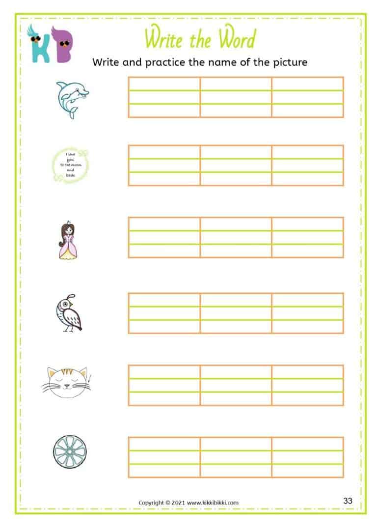 Free Phonics Learning Worksheet