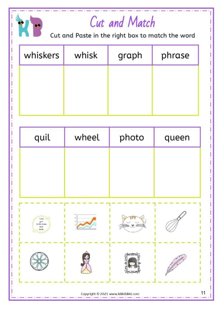 Digraphs Word Search