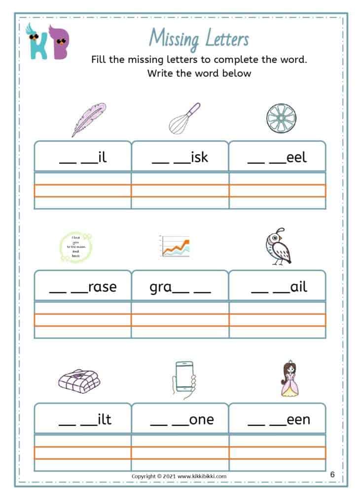 Printable Digraphs Worksheets