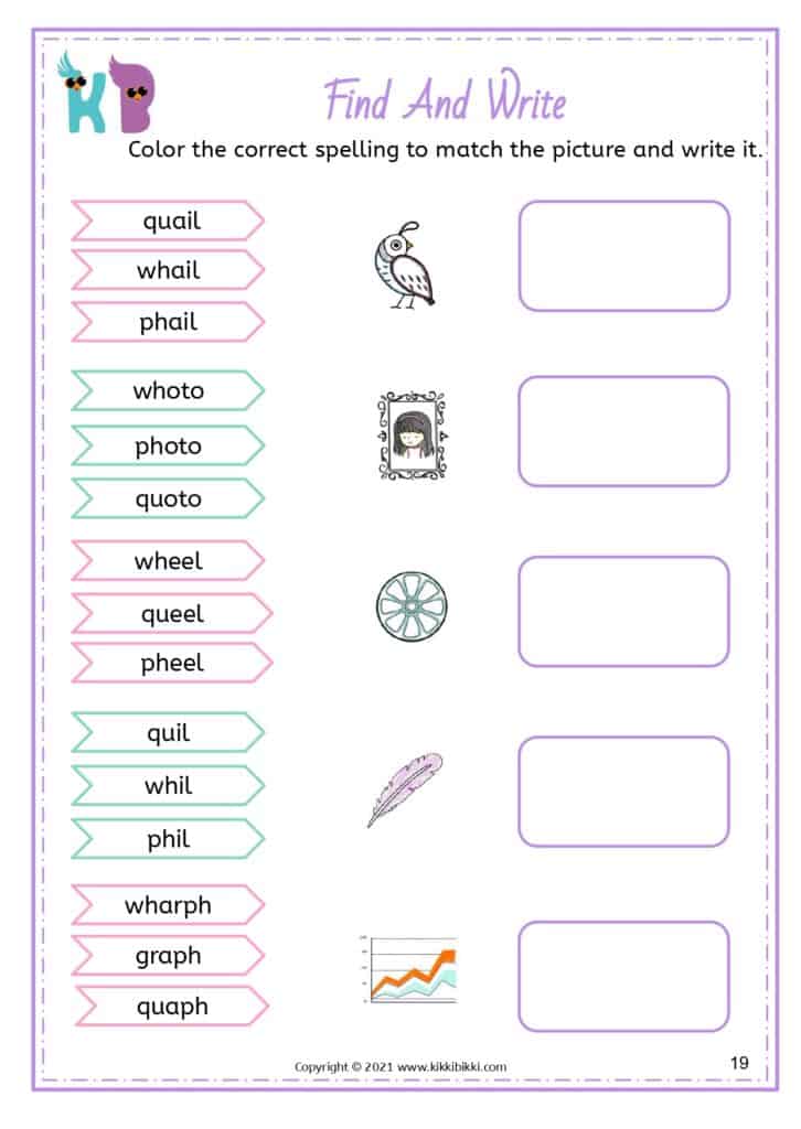 Digraphs Reading Worksheet