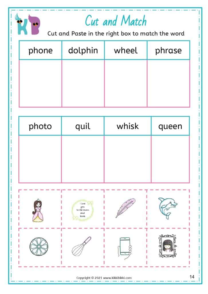 Digraphs Worksheet