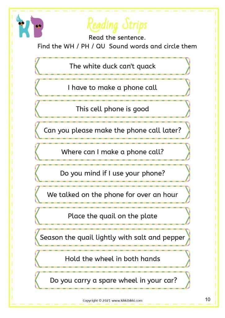 Phonics Reading Activities