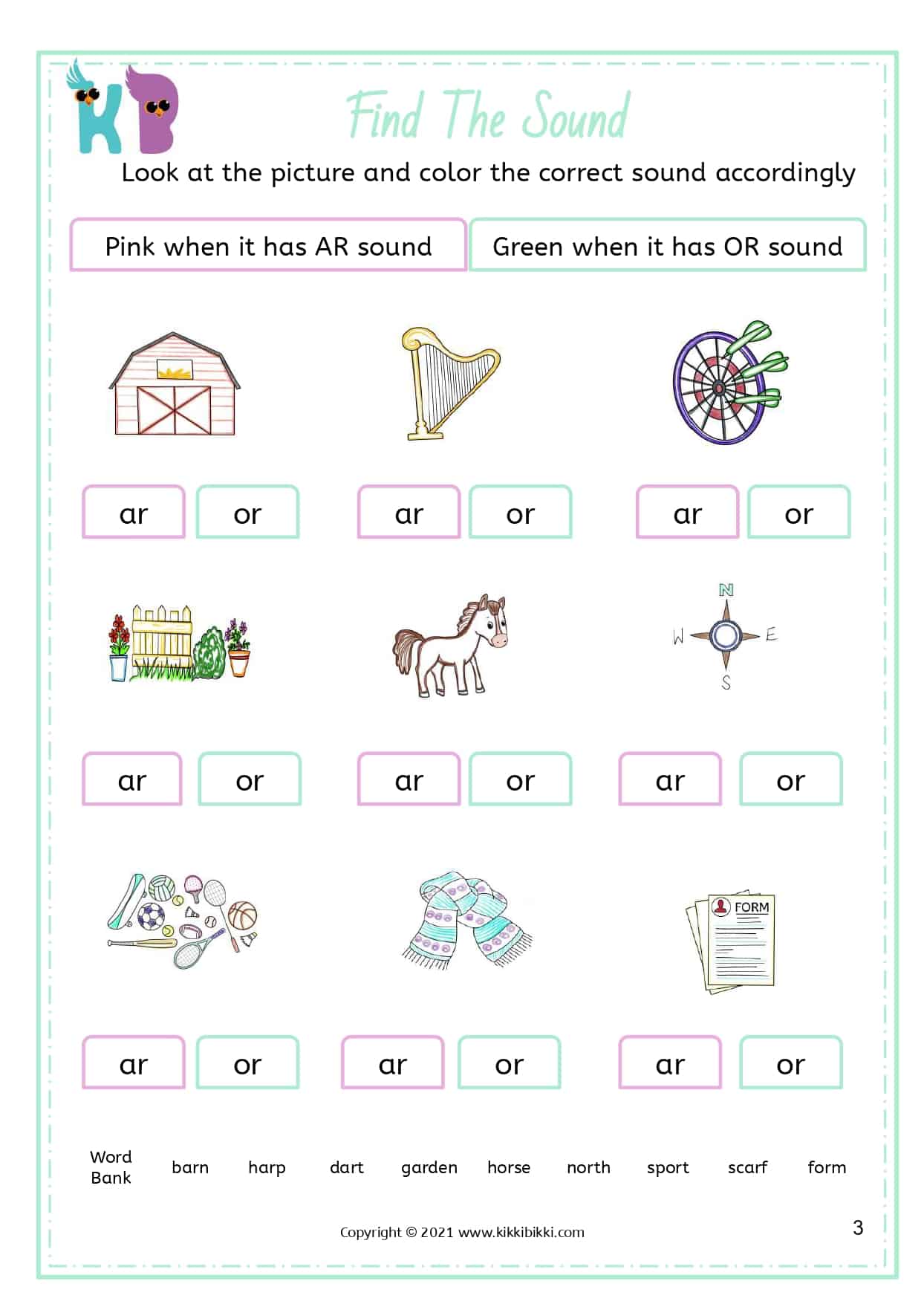 Bossy R Worksheets - FREE Printable - KikkiBikki