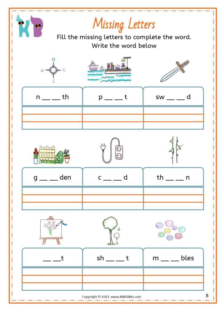 Read and Find CVC Words Worksheet