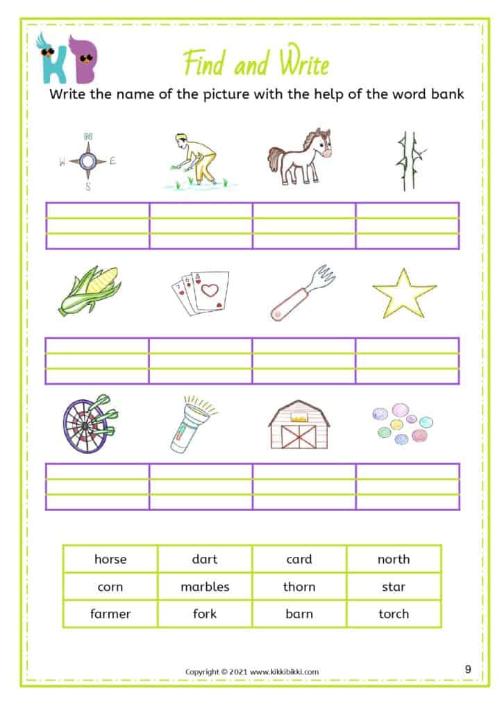 CVC Word Recognition Worksheet