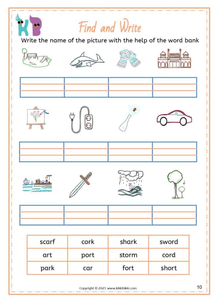 Preschool CVC Worksheet