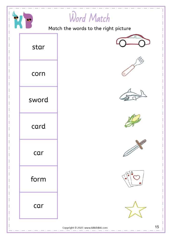 CVC Words Puzzle Worksheet