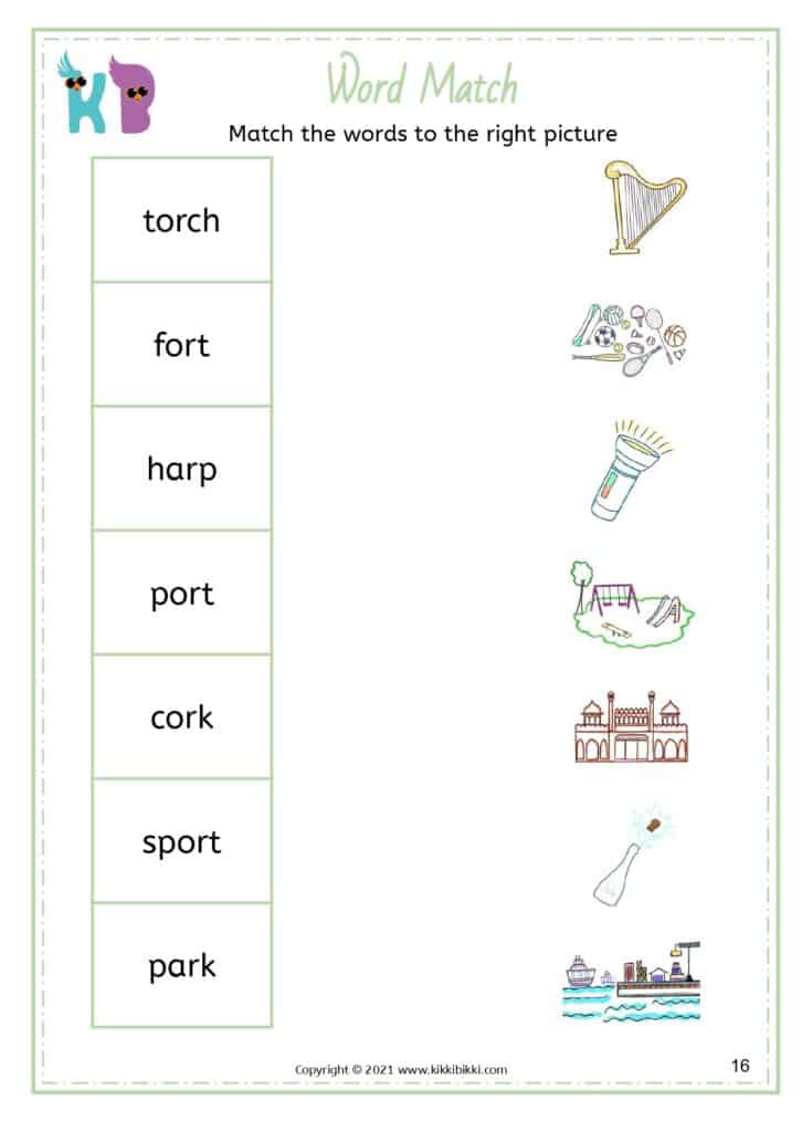 CVC Words Picture Worksheet