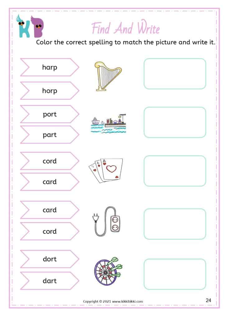 Printable CVC Worksheet