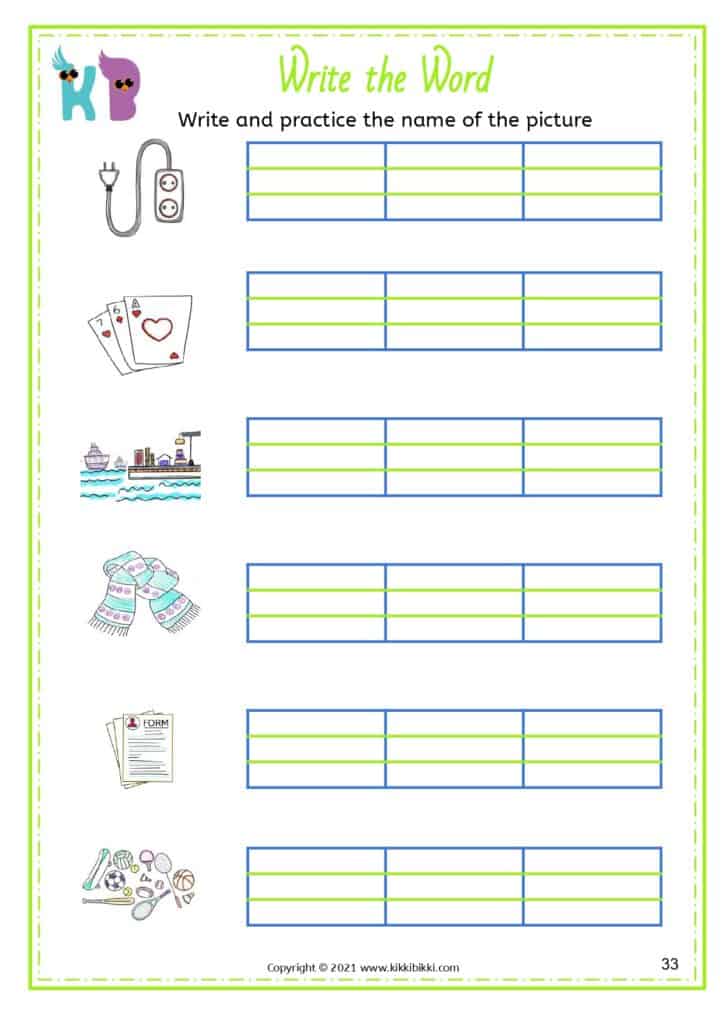 Read and Match CVC Words Worksheet