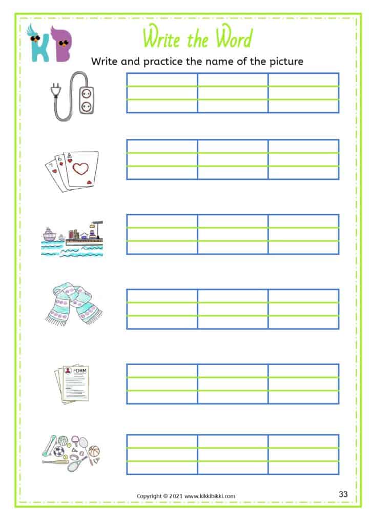 Phonics Practice for Kindergarten