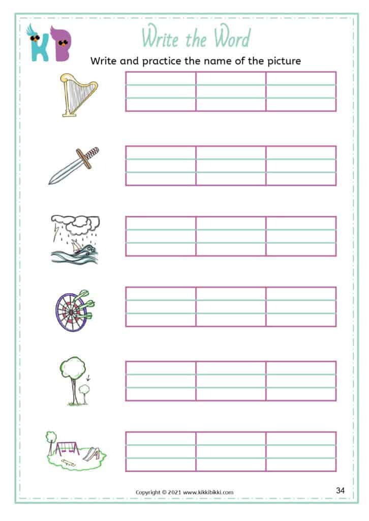 CVC Words Word Scramble Worksheet