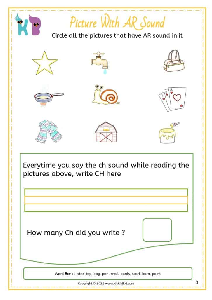 Bossy R Picture Worksheet