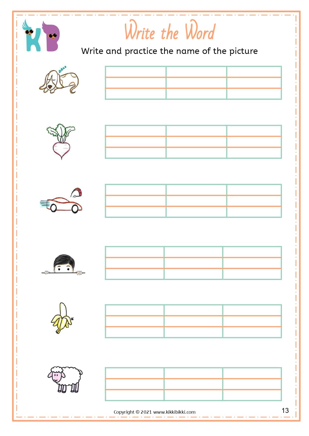 ee Words - Kindergarten Worksheet - Free Phonics Printable