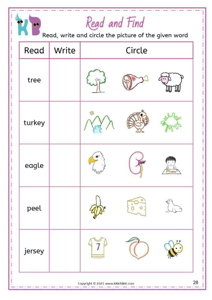 KBEGP5D _ Vowel Digraphs _ Consolidation of Sound Family_free phonics worksheets