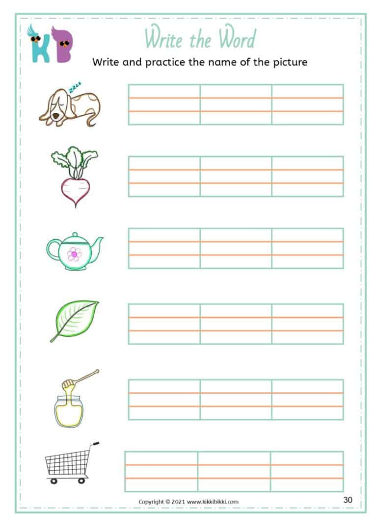 Kindergarten CVC Worksheets