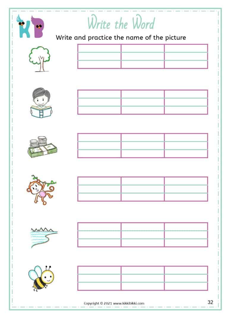 Preschool CVC Worksheets