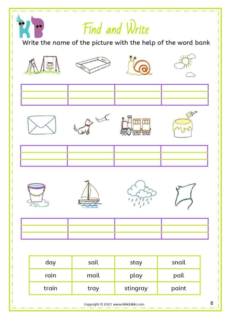 Phonics Activities for Long A Sound - Word Sort Challenge