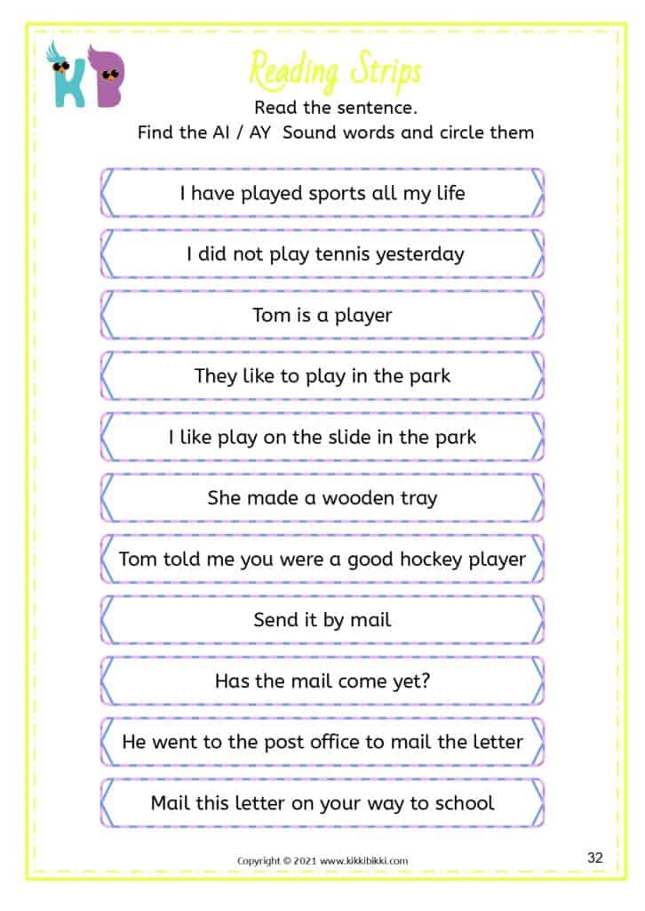 Kindergarten Reading Fluency Practice - Read and Sequence
