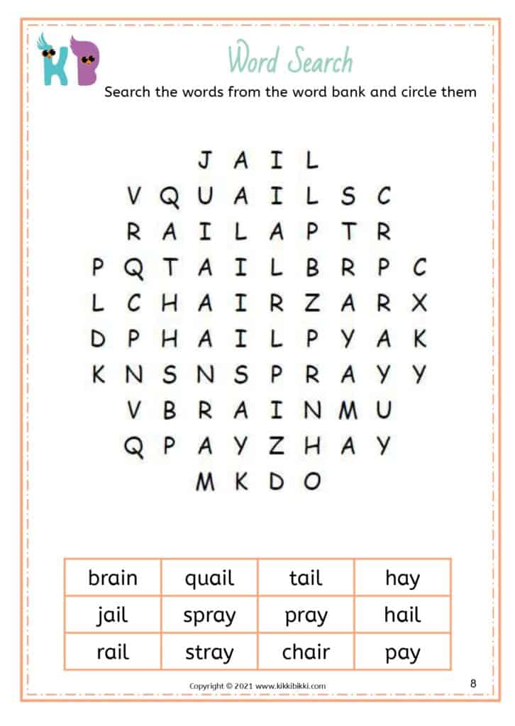 AI and AY Vowel Digraph Spelling