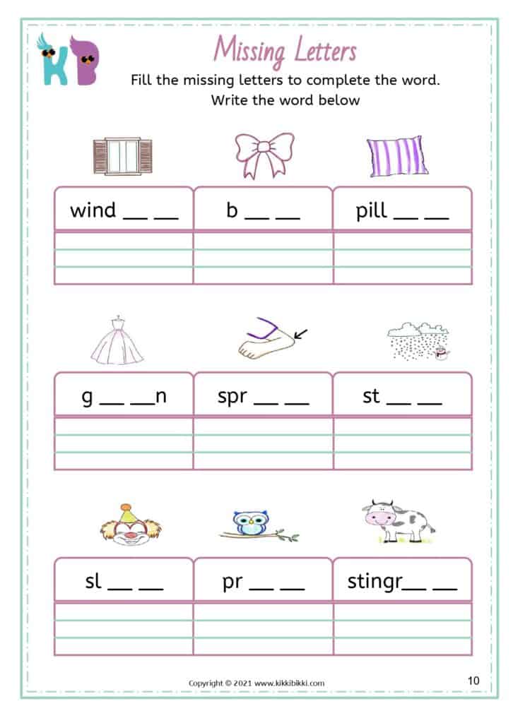 Introduction to Vowel Diphthongs Worksheet