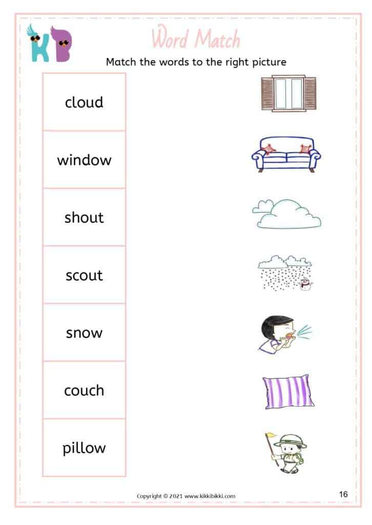 Interactive Phonics Worksheet