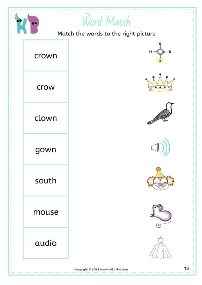 Kindergarten Phonics Worksheet Free