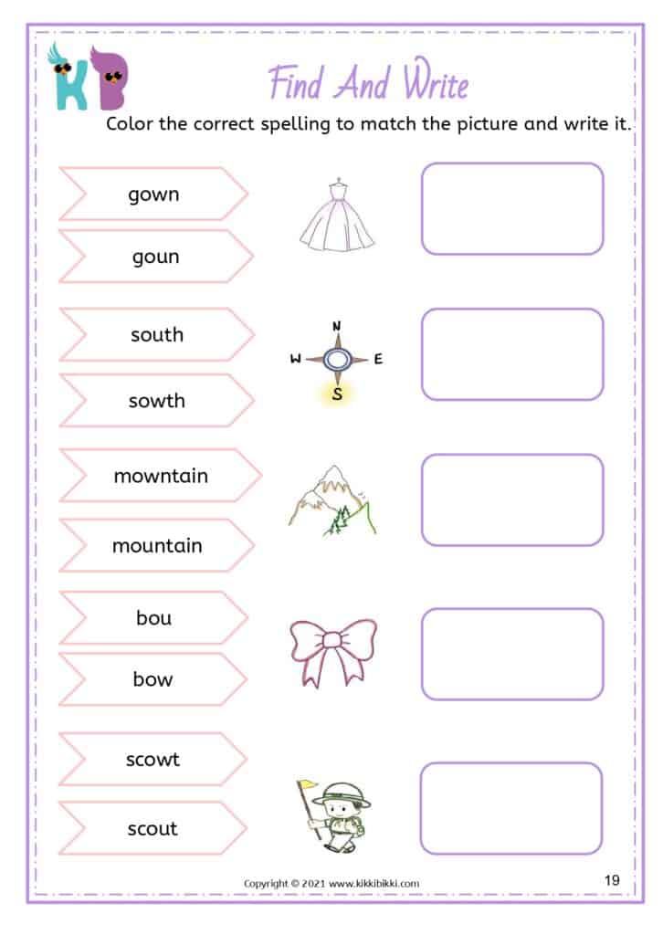 Printable Phonics Worksheets