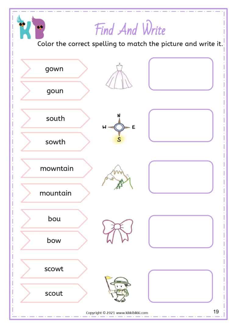 Printable Phonics Worksheets