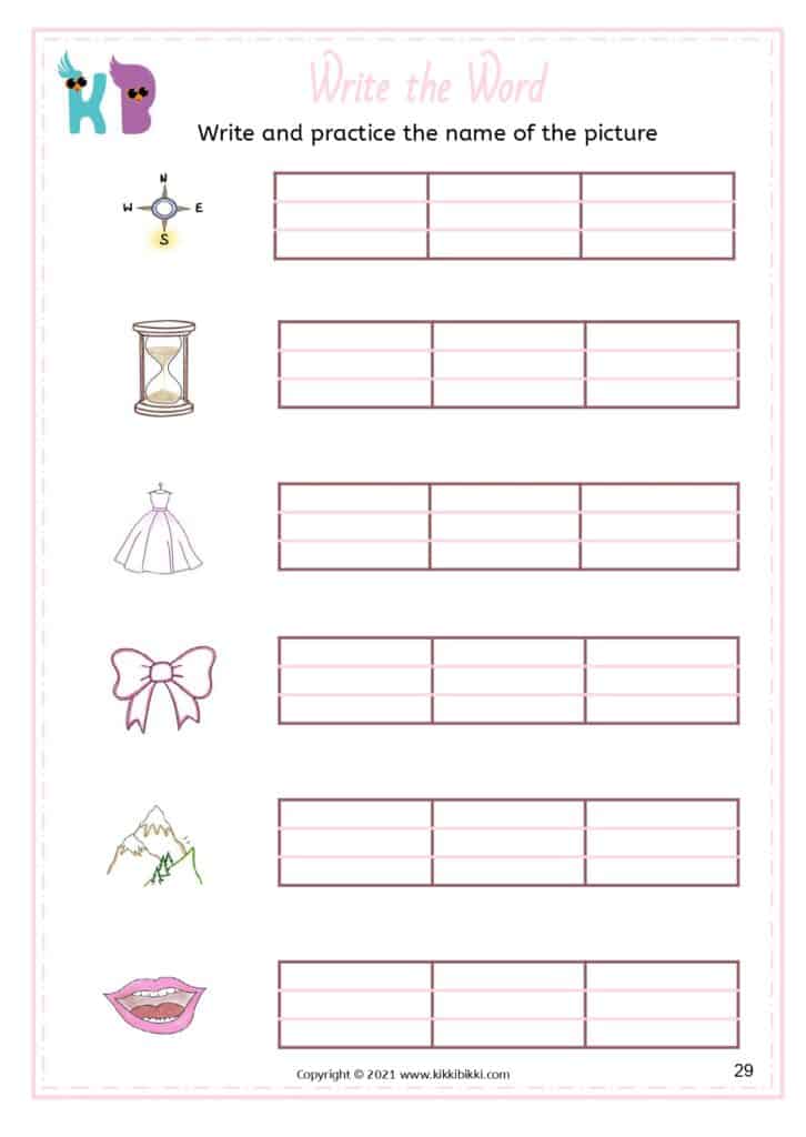 Phonics Activity Sheet for Kids