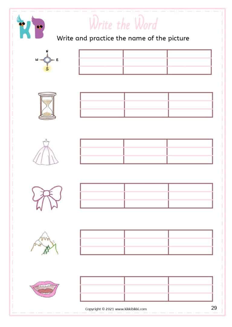 Phonics Activity Sheet for Kids