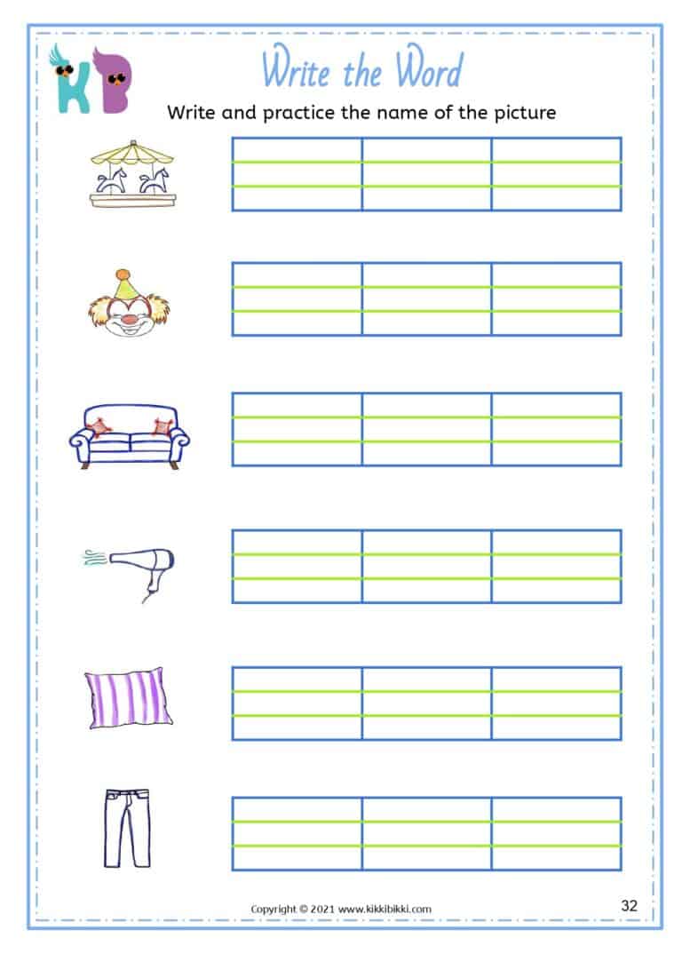 Phonics Worksheet for Kindergarten