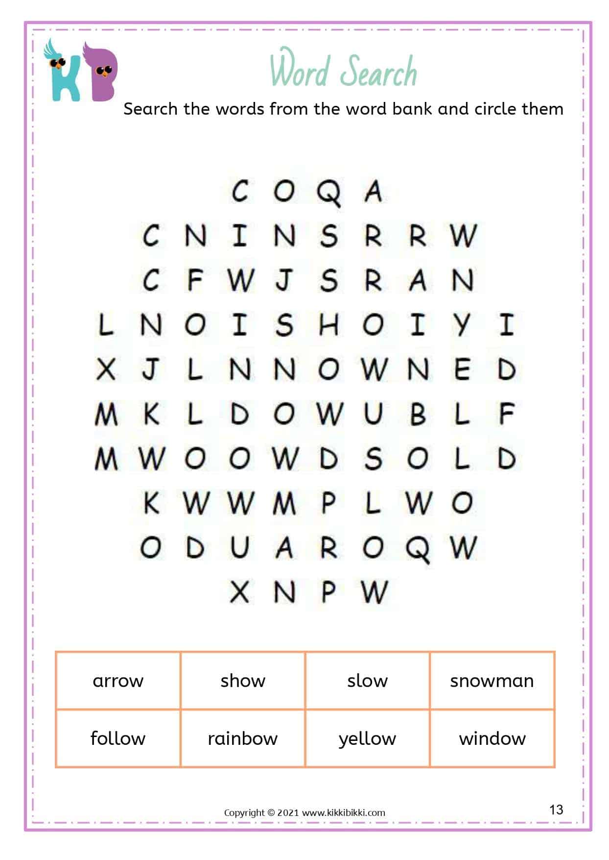Learn to Spell ou ow Words - Kindergarten Worksheets