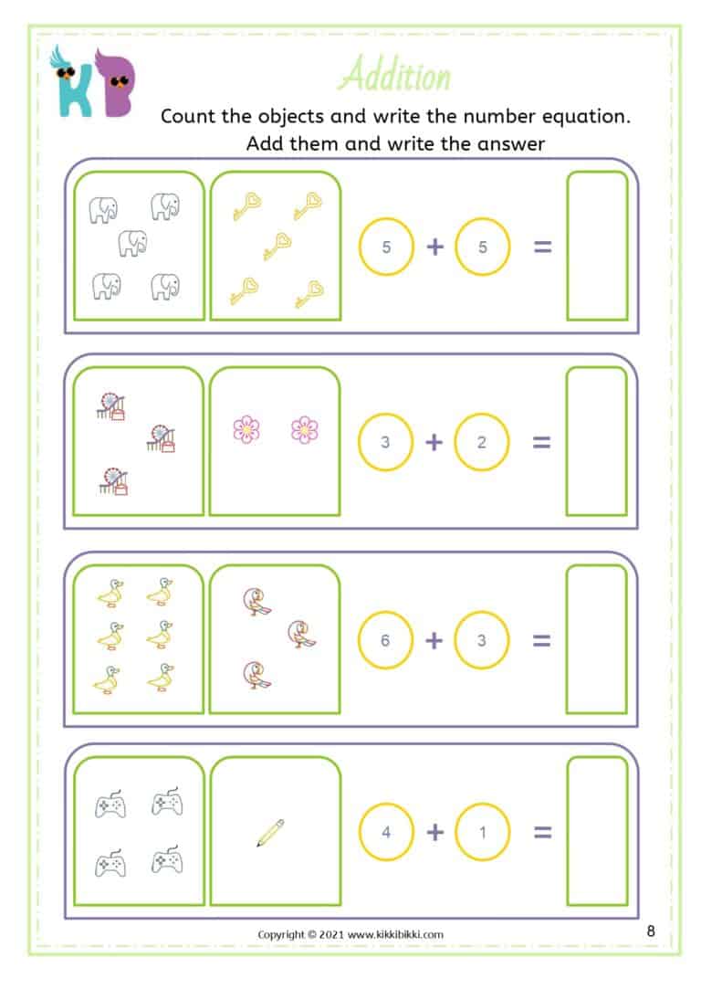 25+ ADDITION WORKSHEETS - KikkiBikki