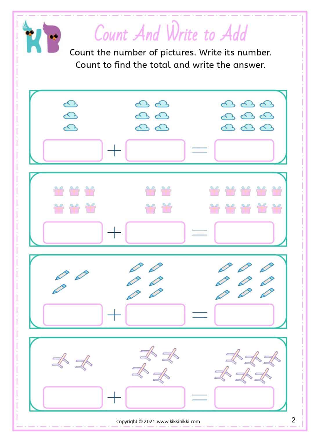 25+ ADDITION WORKSHEETS - KikkiBikki