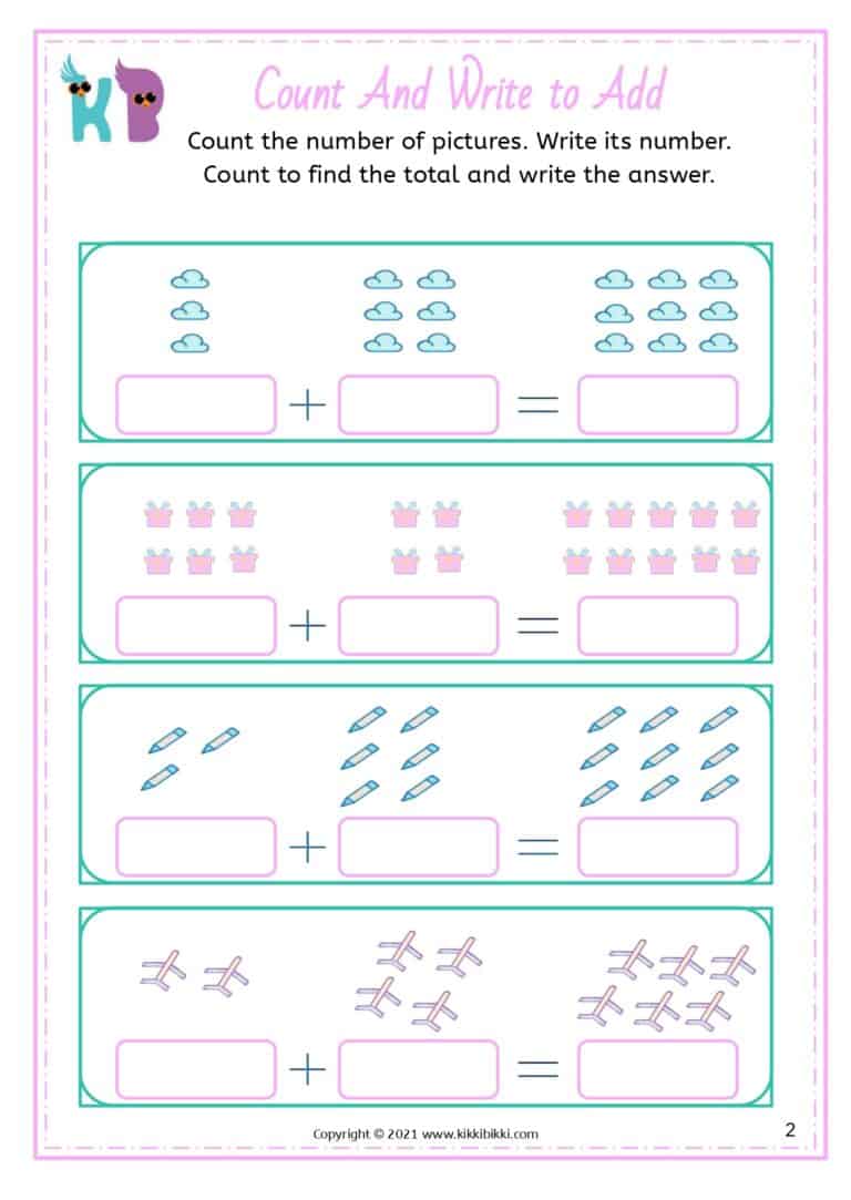 25+ ADDITION WORKSHEETS - KikkiBikki