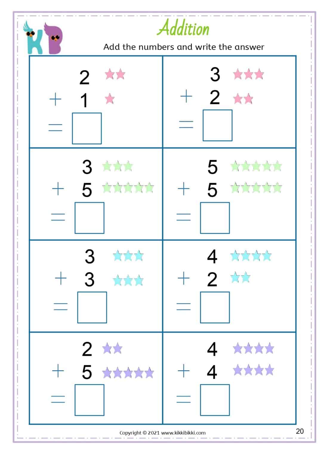 25+ ADDITION WORKSHEETS - KikkiBikki