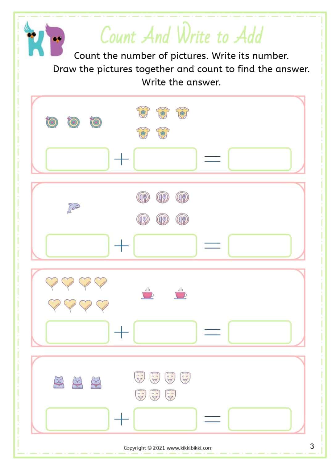 25+ ADDITION WORKSHEETS - KikkiBikki