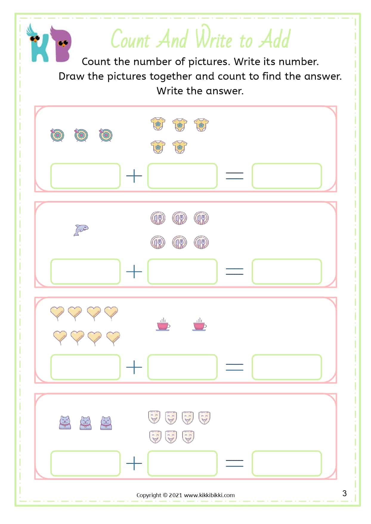 25+ ADDITION WORKSHEETS - KikkiBikki