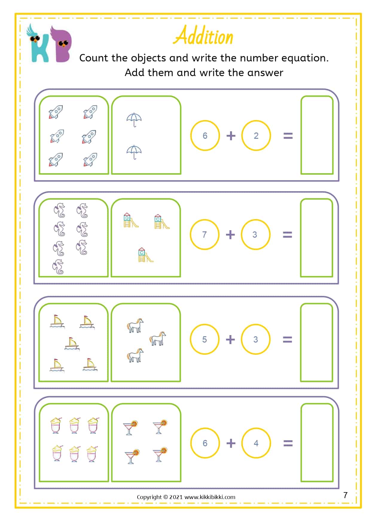 25+ ADDITION WORKSHEETS - KikkiBikki