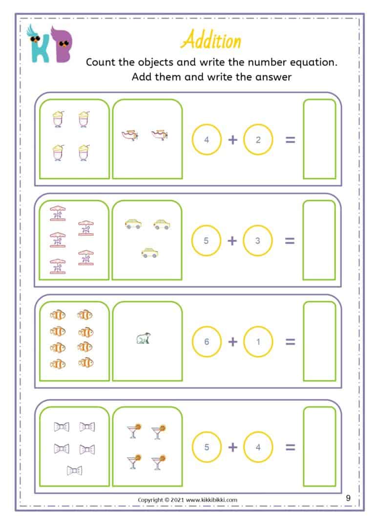 25+ ADDITION WORKSHEETS - KikkiBikki