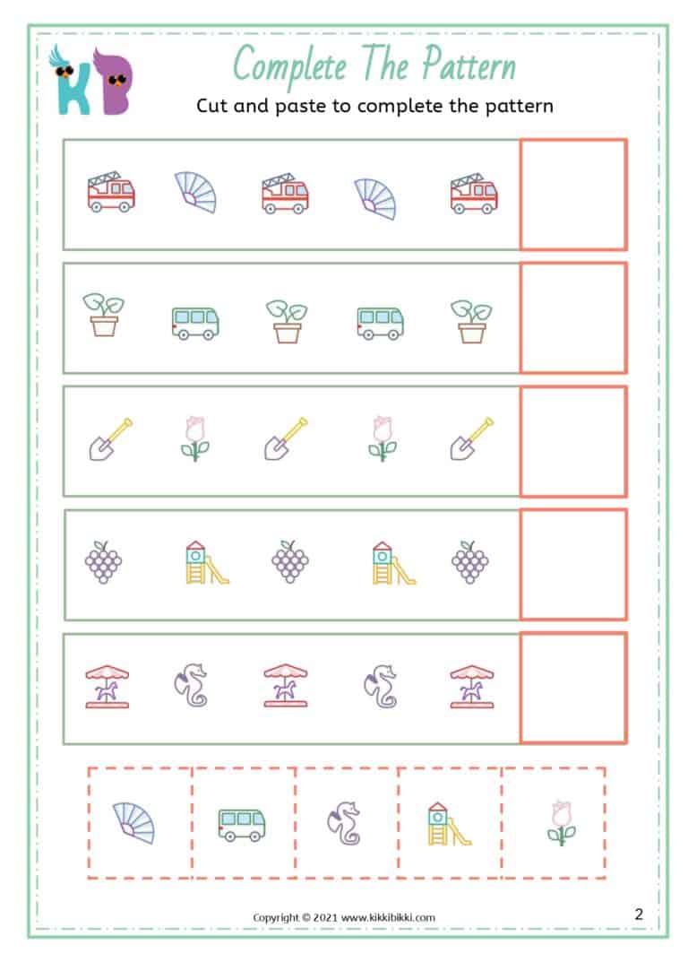 Unlock Early Math Fun: Complete the Patterns Worksheets